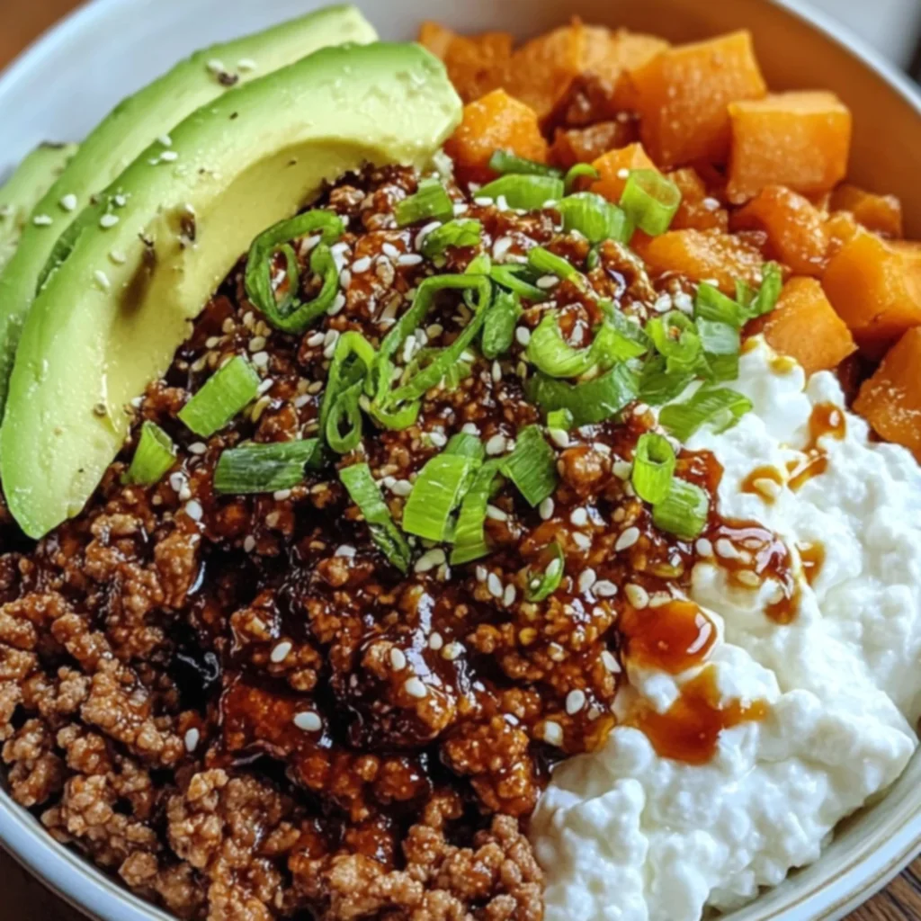 Ground Beef Hot Honey Bowl