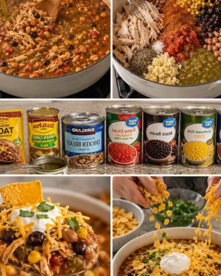 Hearty 7-Can Chicken Taco Soup