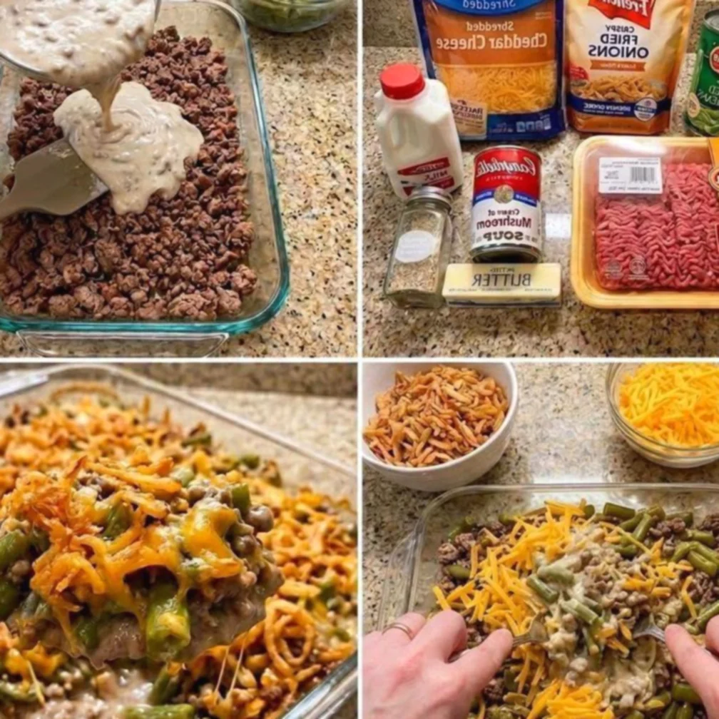 Hearty Hamburger Green Bean Casserole