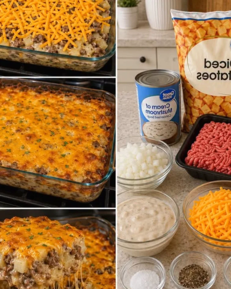 Hearty Hamburger Potato Casserole