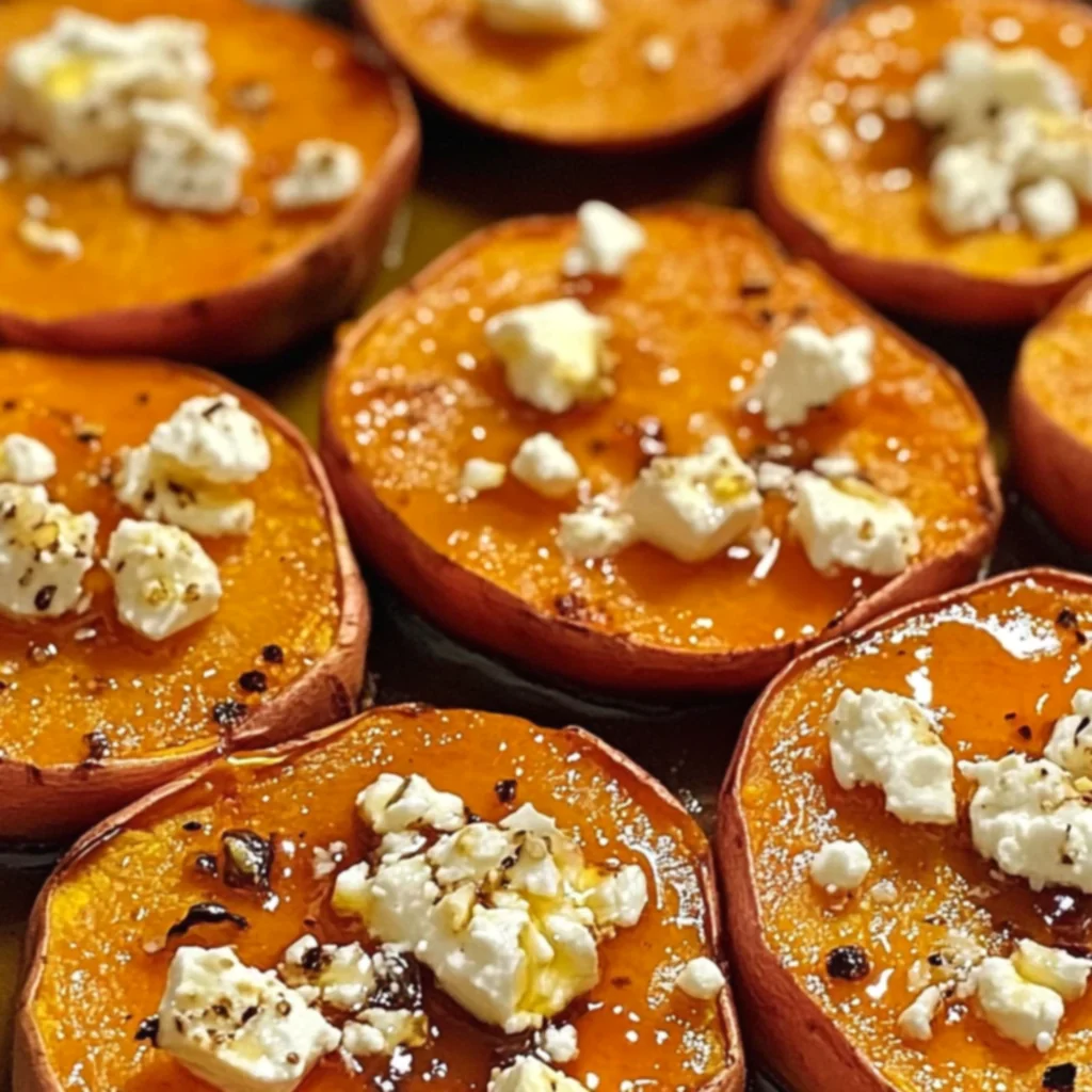 Honey Feta Sweet Potato Rounds