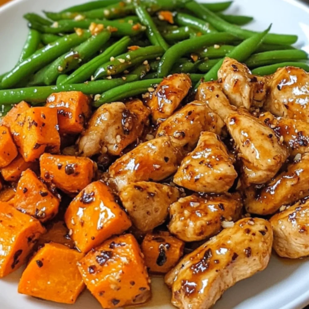 Honey Garlic Chicken and Sweet Potato