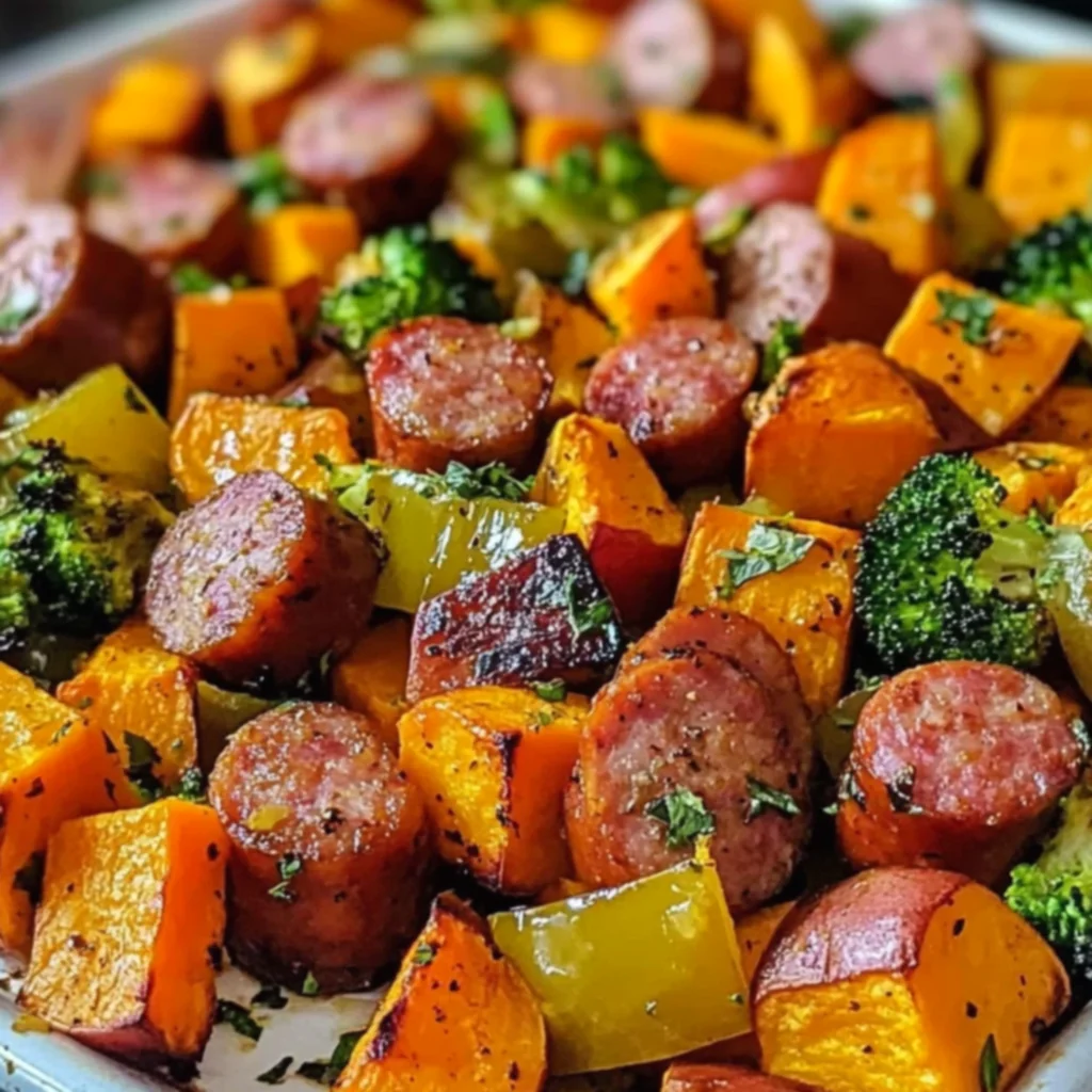 Honey Garlic Sheet Pan Sausage