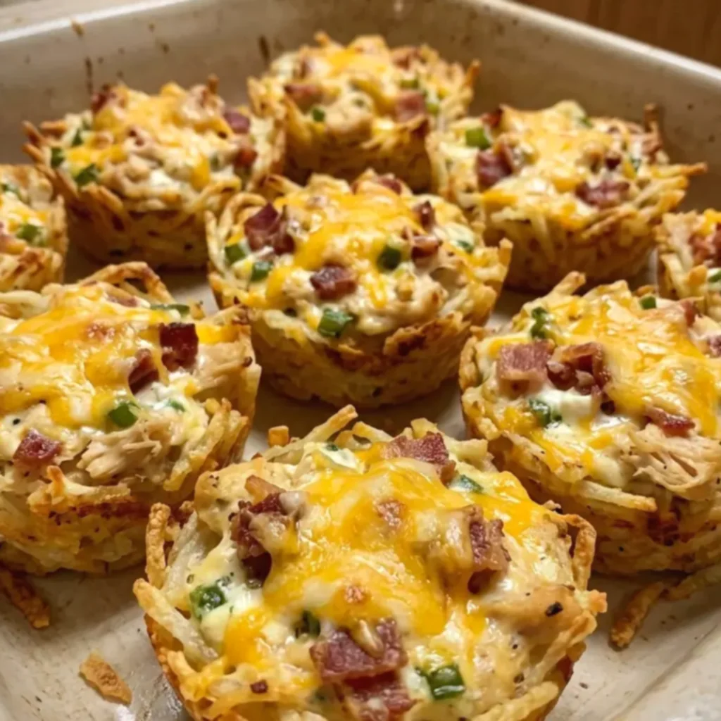 Jalapeño Popper Chicken Bacon Hash Brown Cups
