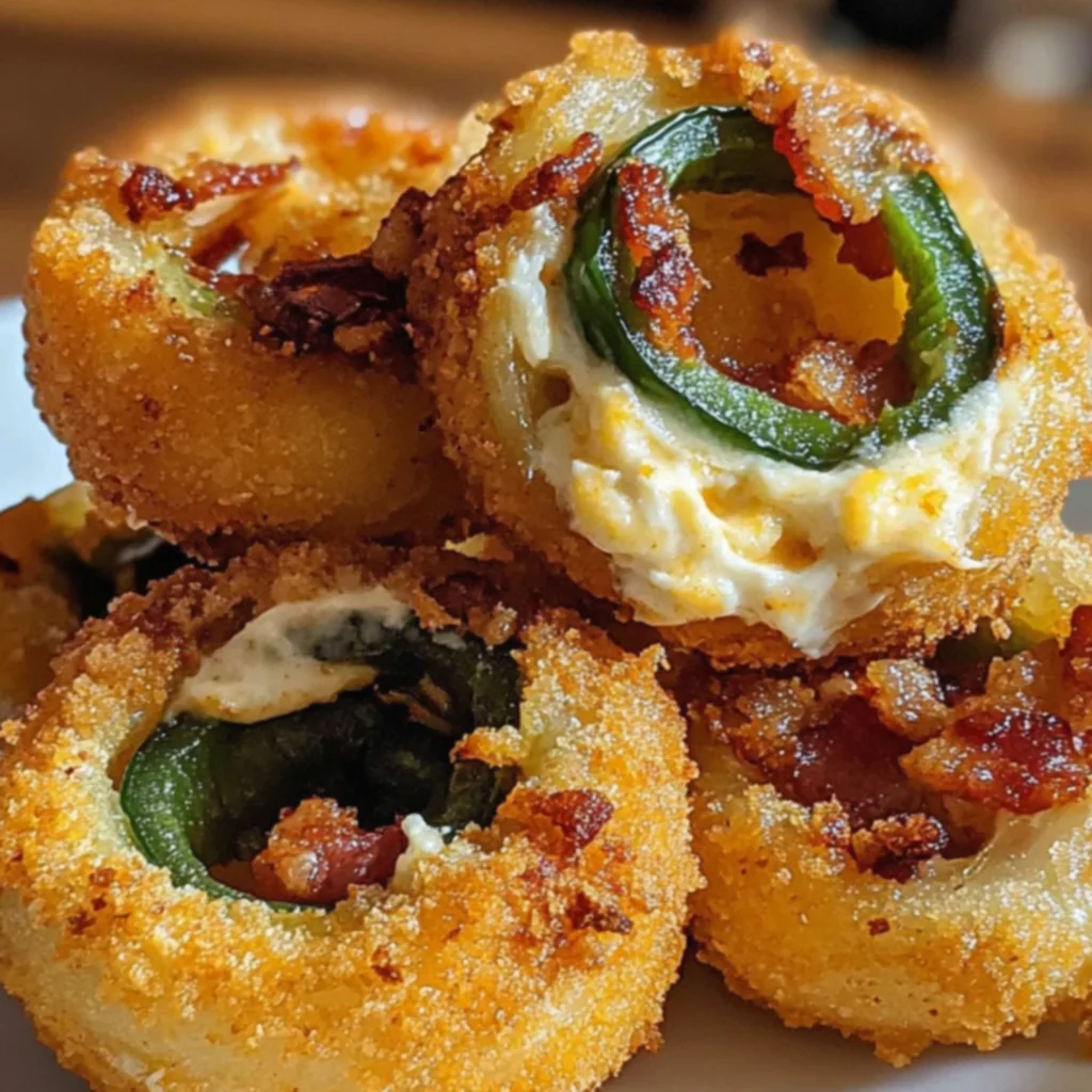 Jalapeño Popper Stuffed Onion Rings