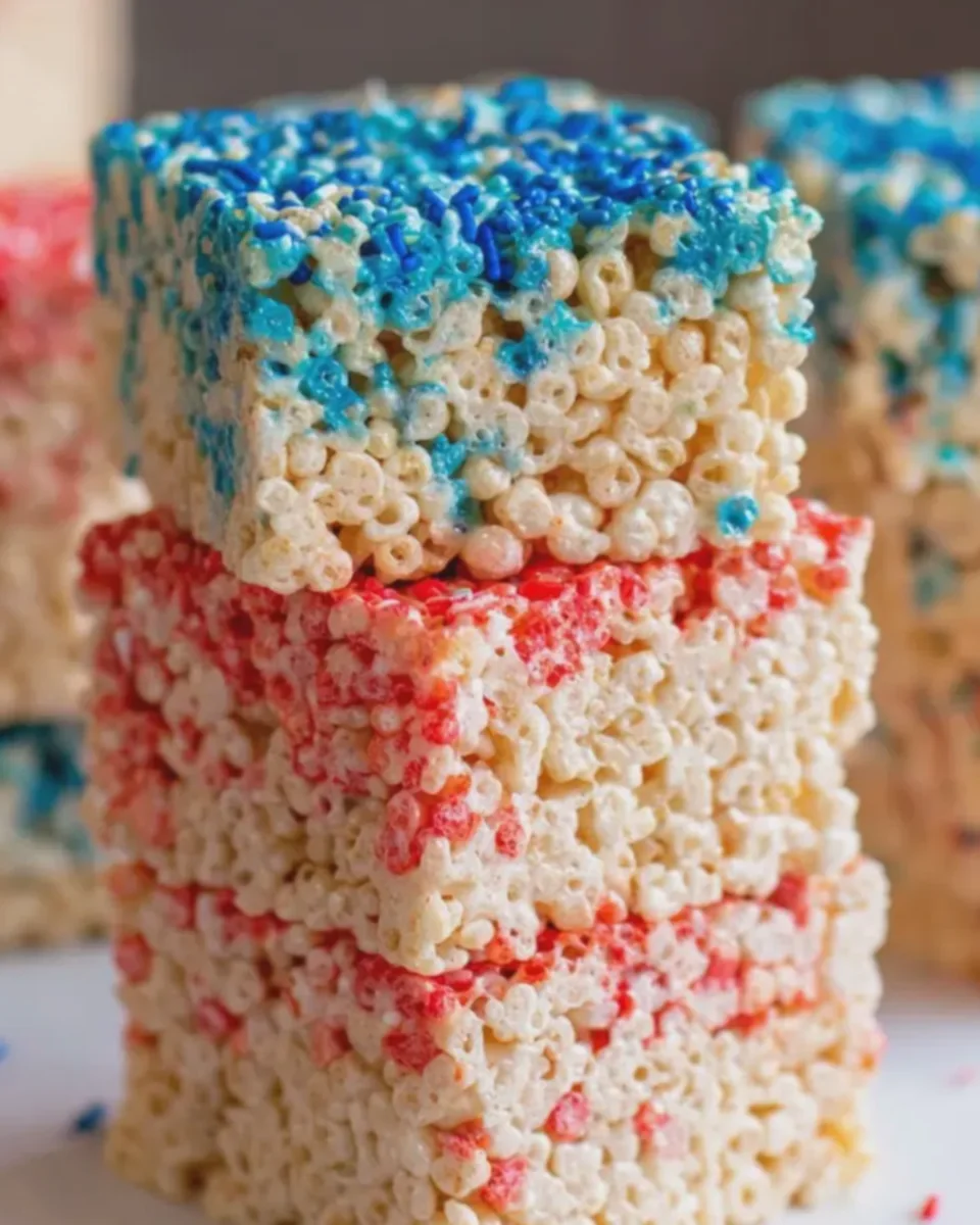July 4th Rice Krispie Treats