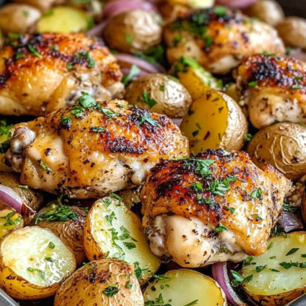 Lemon Balsamic Chicken & Potatoes