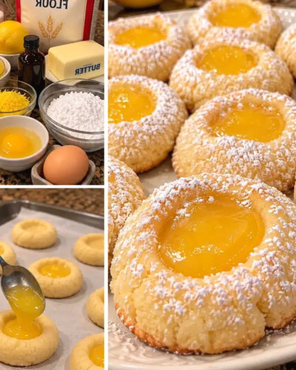 Lemon Curd Thumbprint Cookies