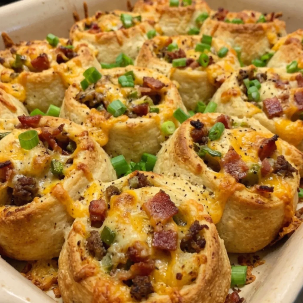 Loaded Bacon Cheeseburger Jalapeño Potato Crunch Rolls