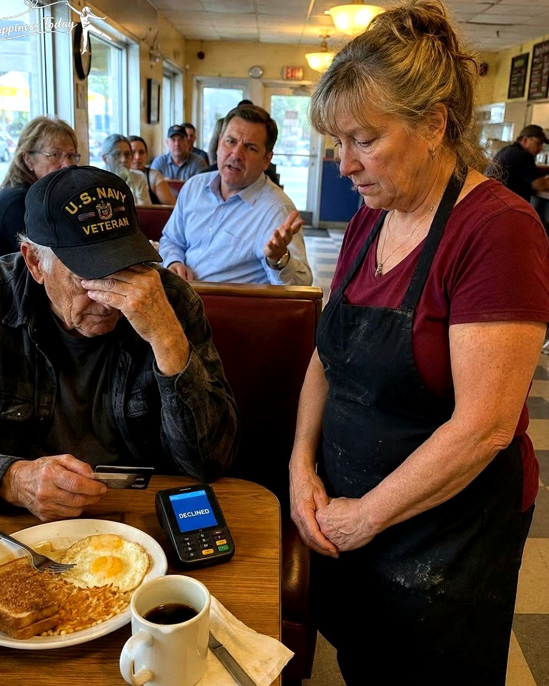 Widowed Waitress Pays for Veteran’s Breakfast, Receives Unexpected Surprise