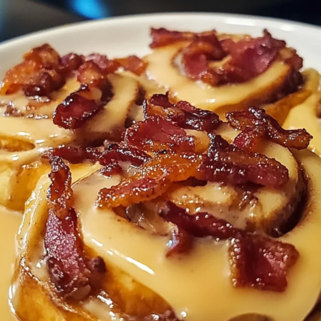Maple Bacon Cinnamon Rolls