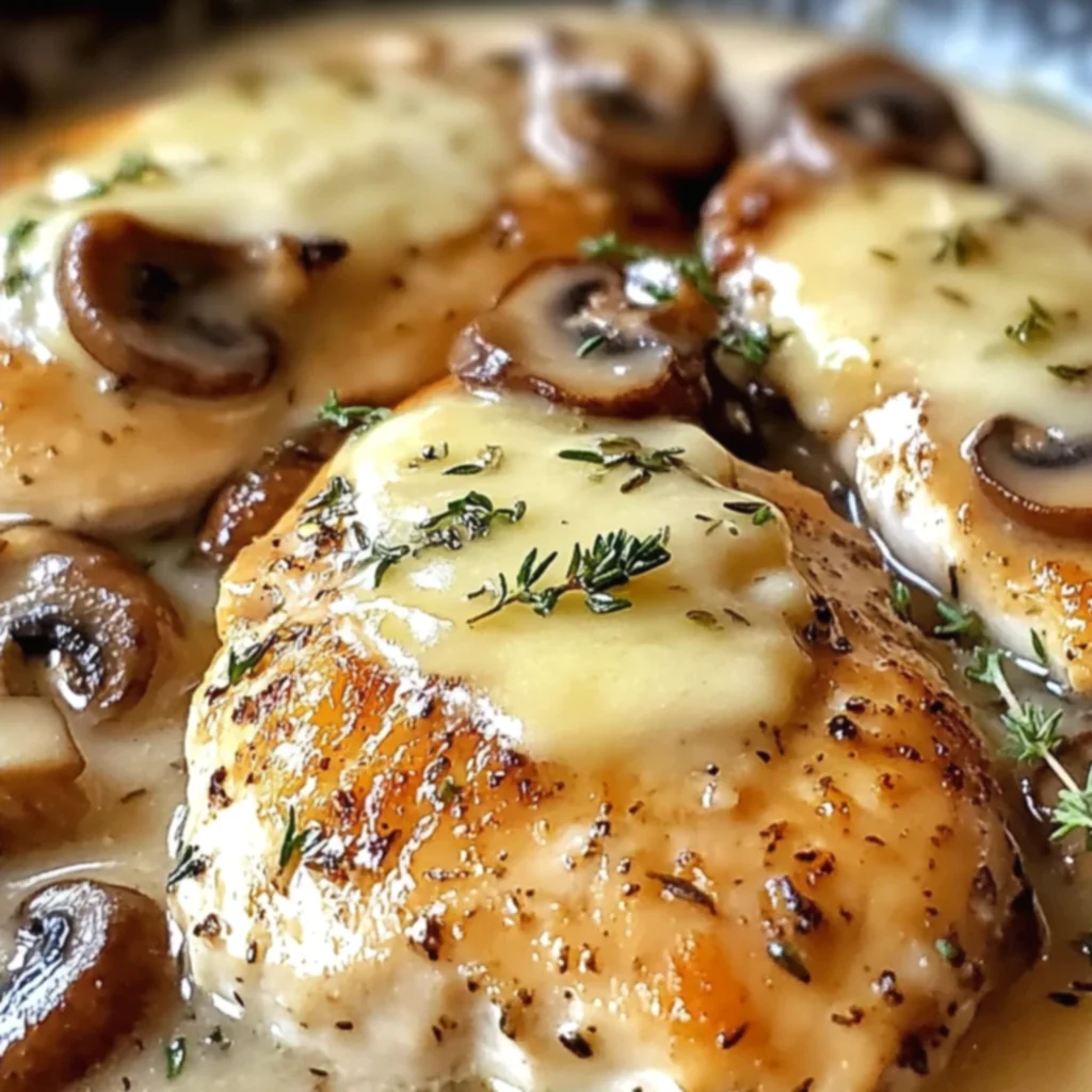 Mushroom Asiago Chicken