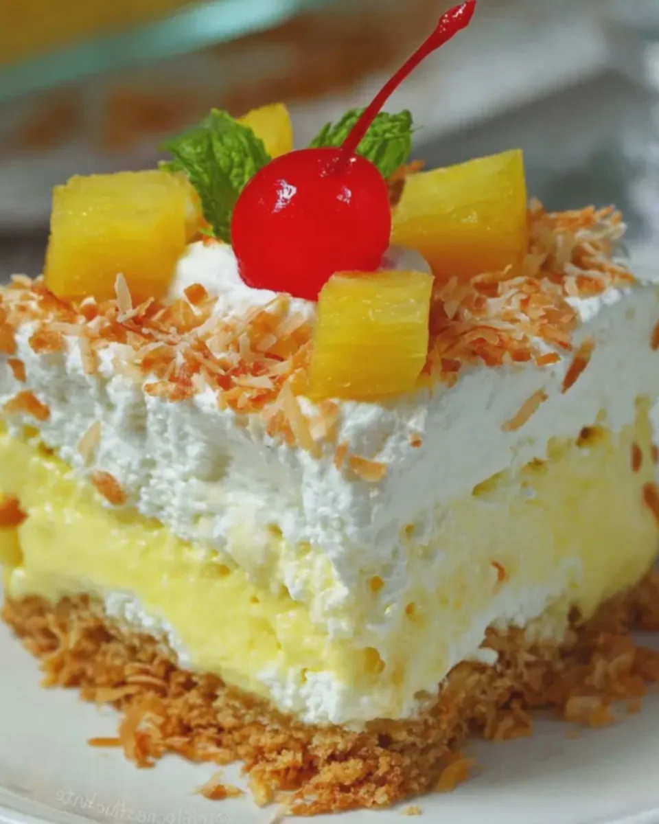 No-Bake Pineapple Cream Dessert