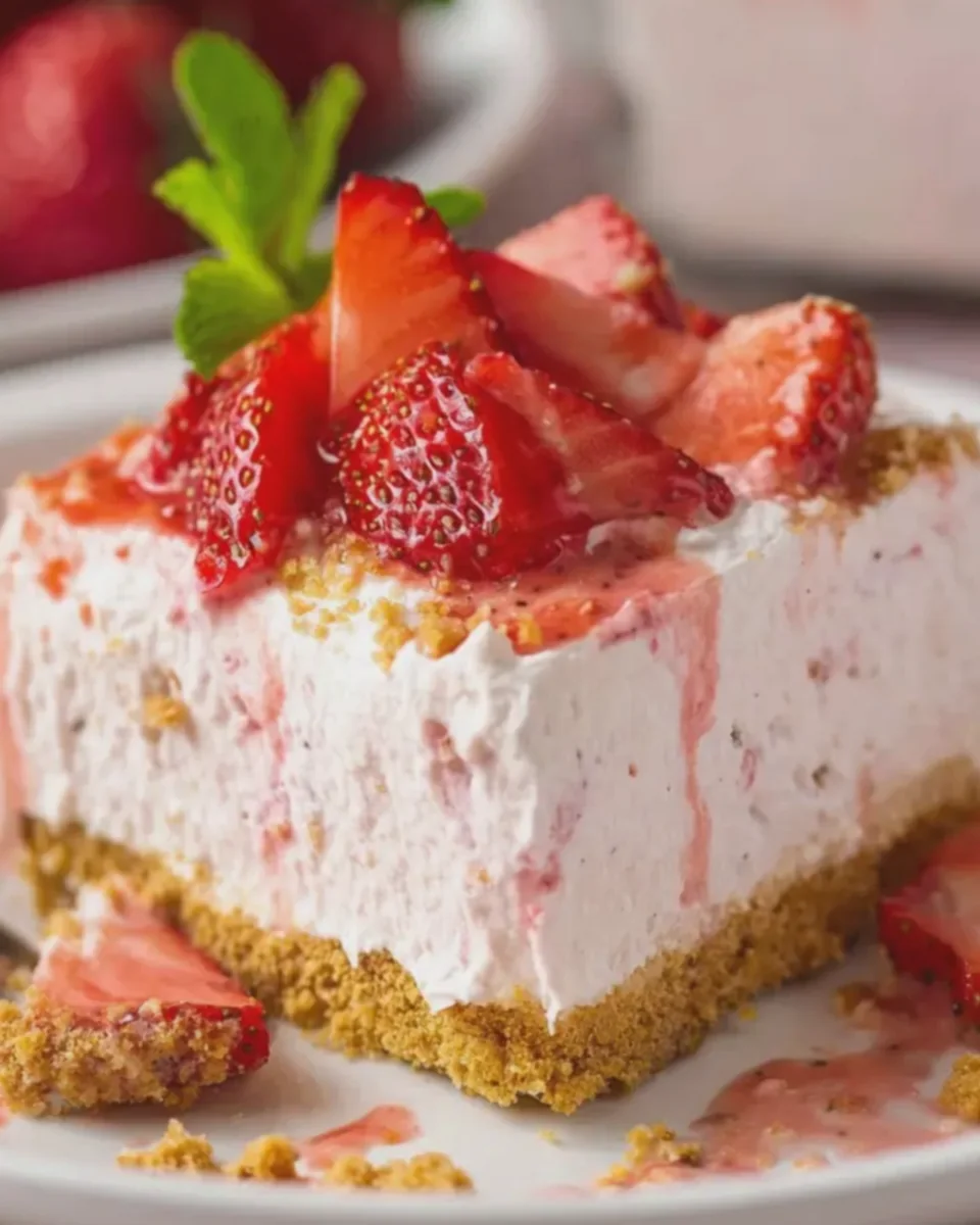 No-Bake Strawberry Cream Dessert