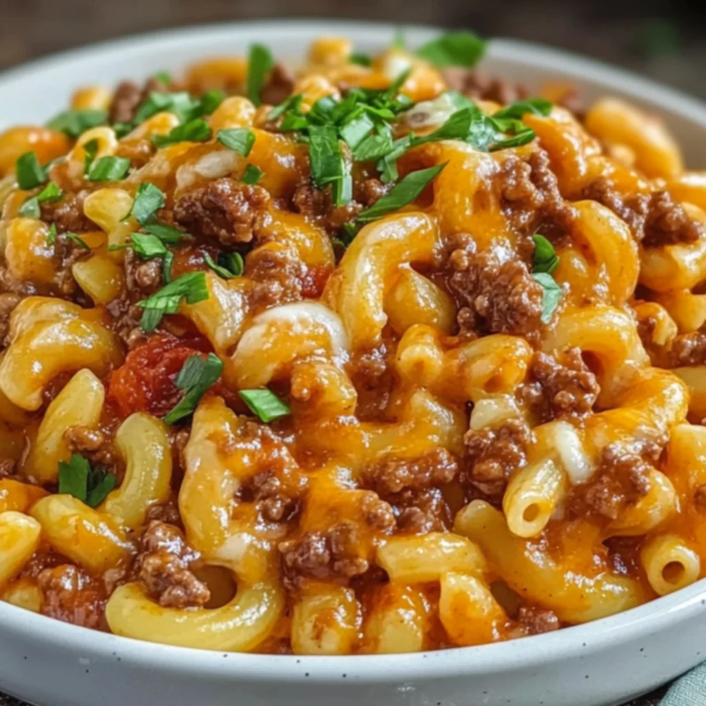 One Pan Cheeseburger Macaroni