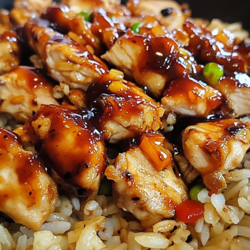 One Pan Honey BBQ Chicken Rice