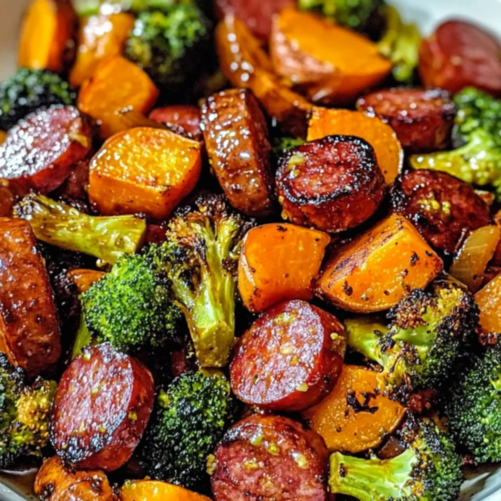 One Pan Honey Garlic Kielbasa & Veggies