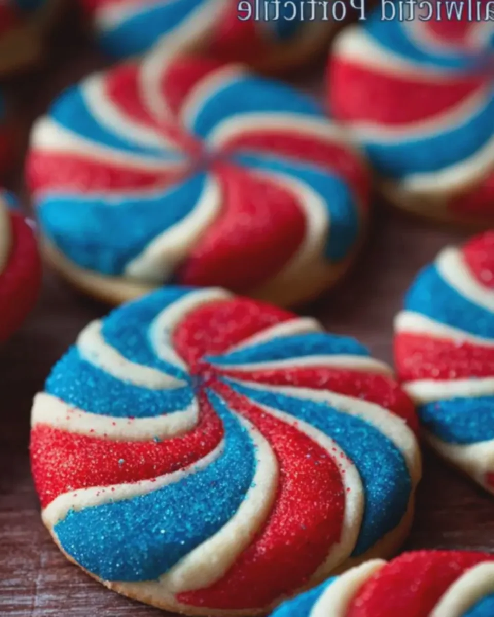 Patriotic Pinwheel Cookies