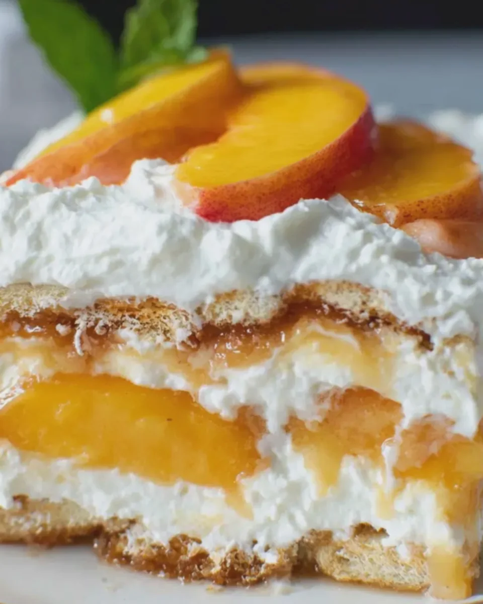 Peaches & Cream Icebox Cake