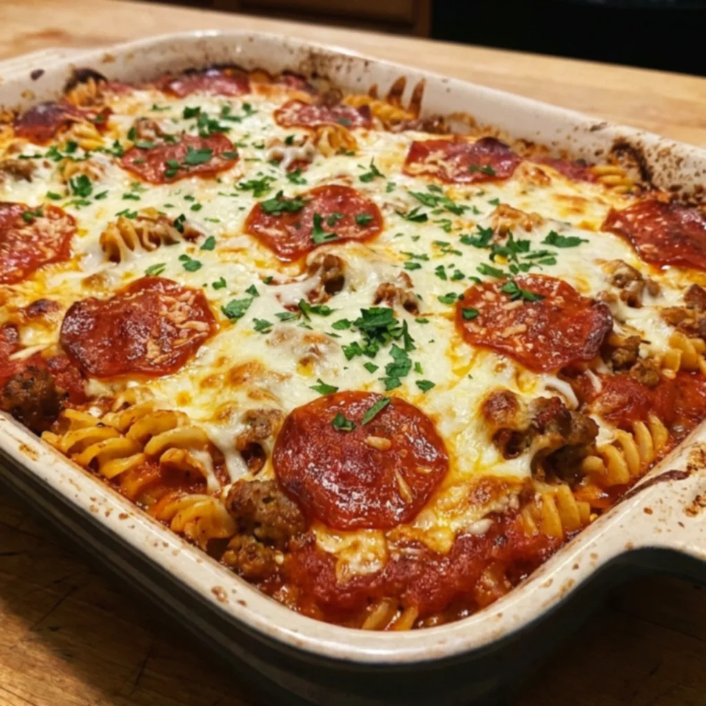 Pepperoni Pizza Casserole