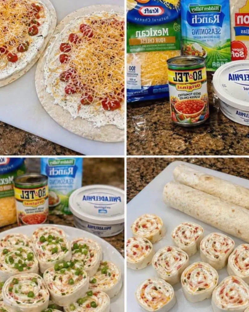 Ranch Cream Cheese Tortilla Pinwheels recipe in comments