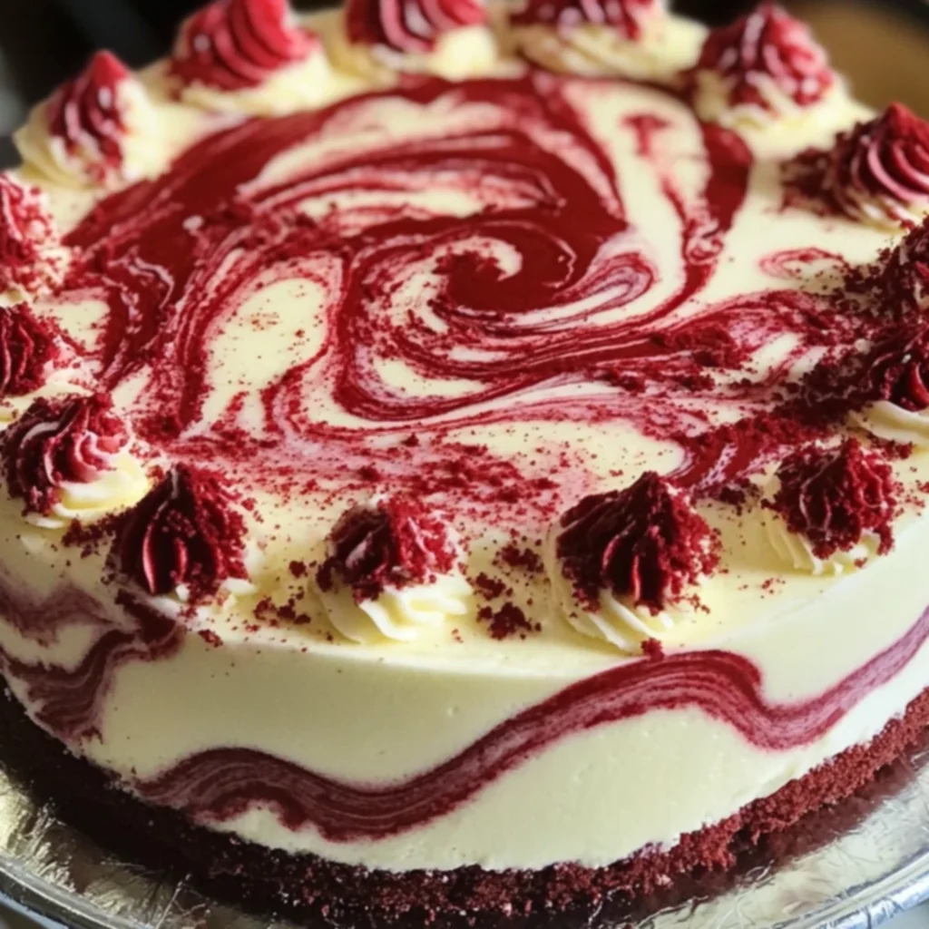 Red Velvet Cheesecake Swirl Cake