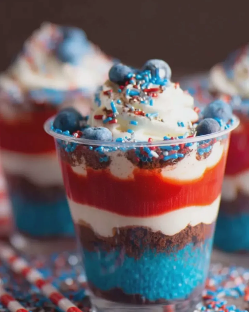 Red, White & Blue Dirt Cups