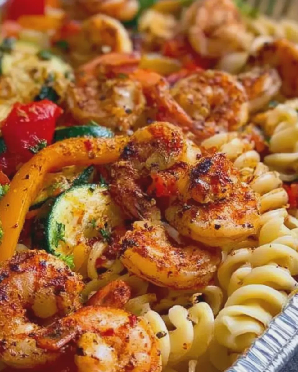 Roasted Shrimp Vegetable Pasta