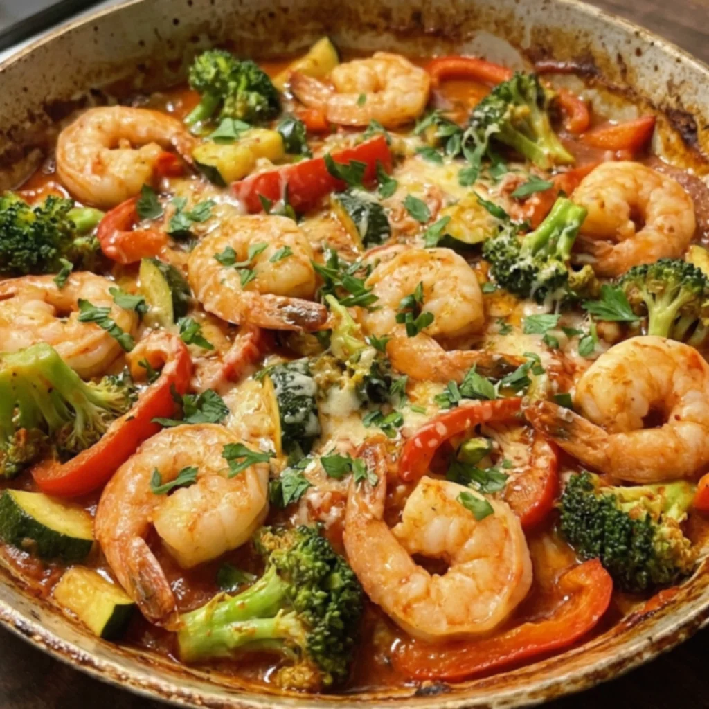 Saucy Shrimp & Vegetable Skillet