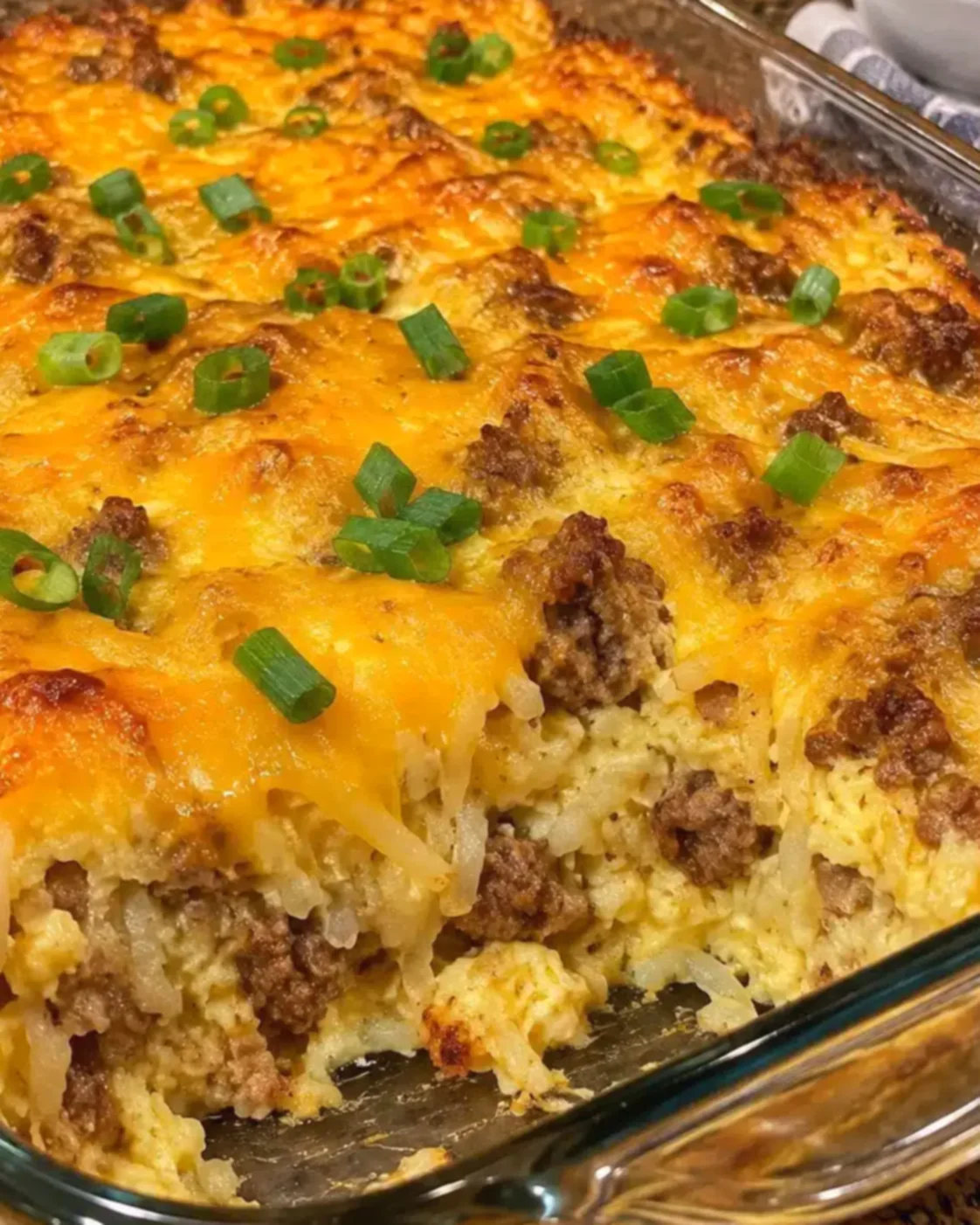 Sausage Hash Brown Breakfast Casserole
