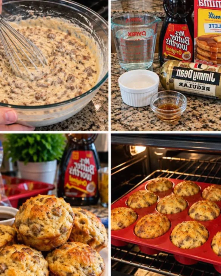 Sausage Pancake Muffins — sweet, savory, and perfect for breakfast!