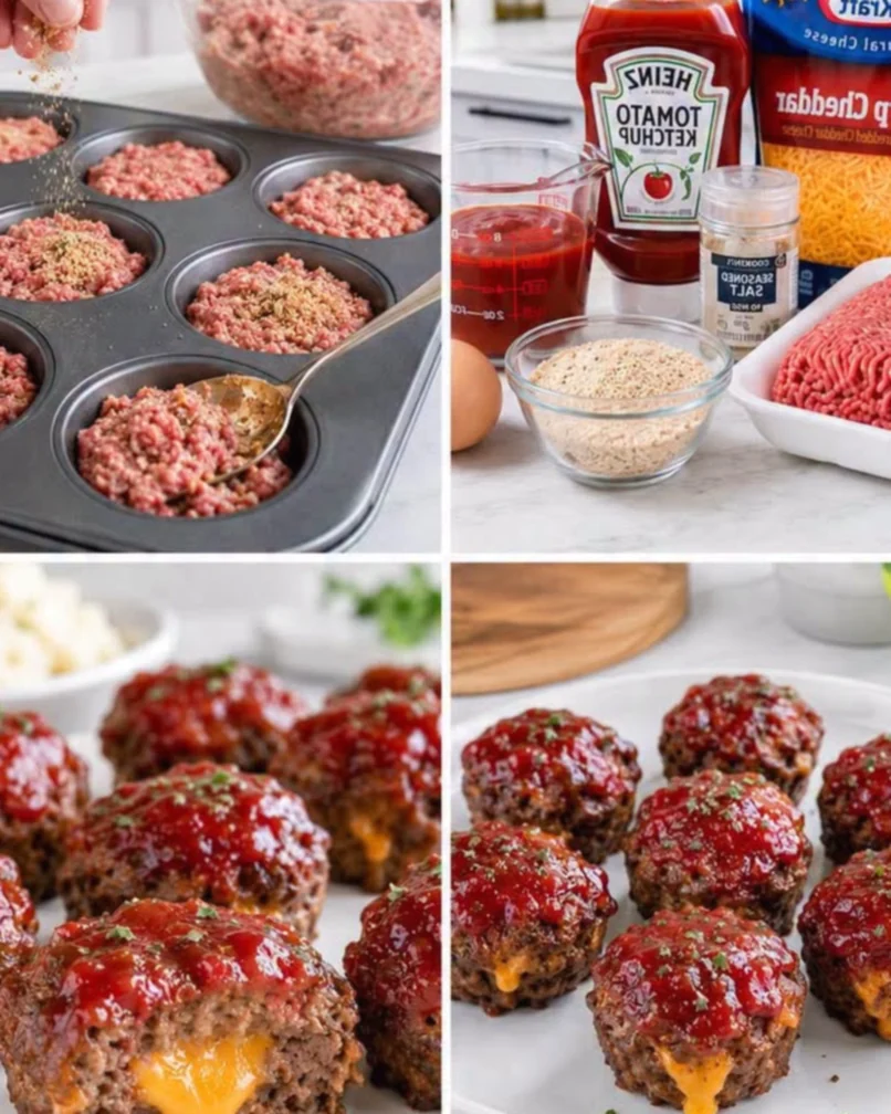 Savory Stuffed Mini Meatloaf Cups