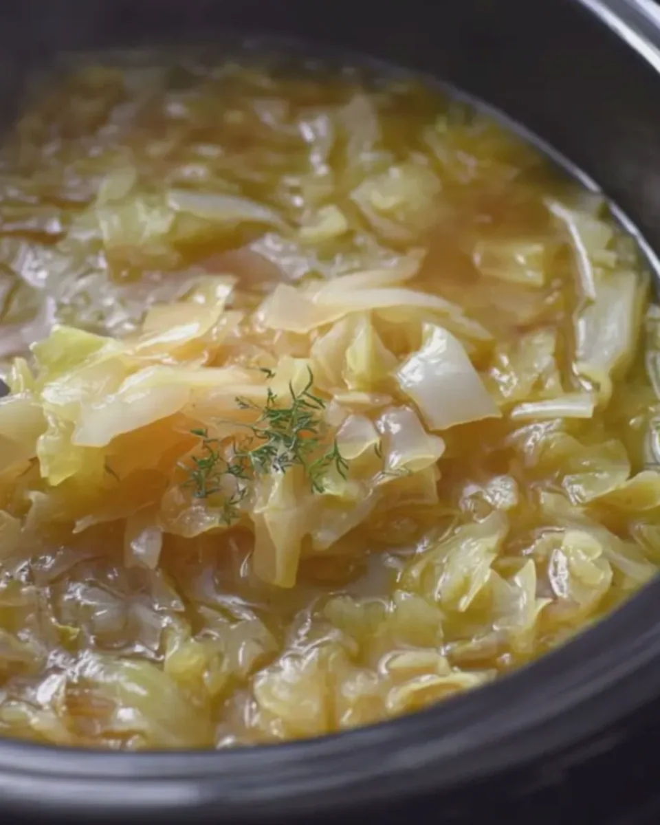 Slow Cooker Cabbage Onion Soup