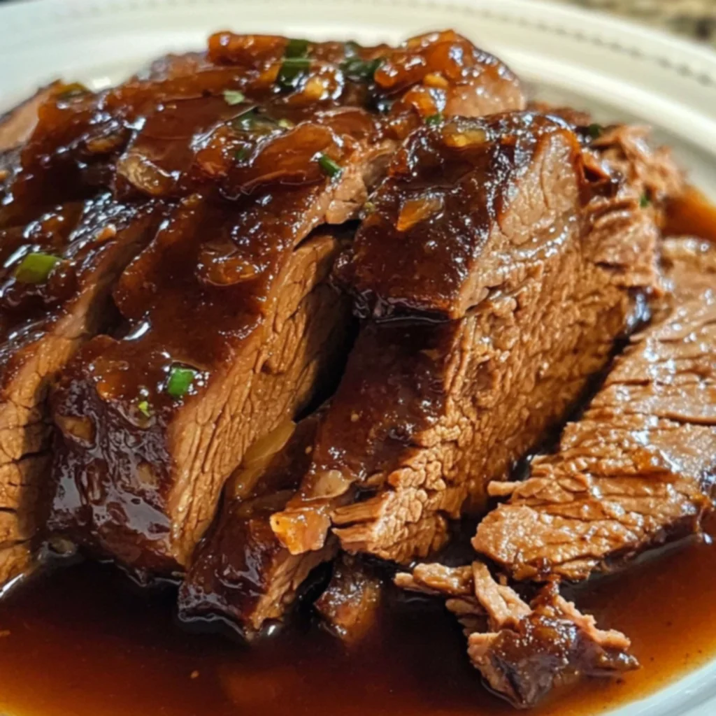 Slow Cooker Honey Garlic Beef Brisket
