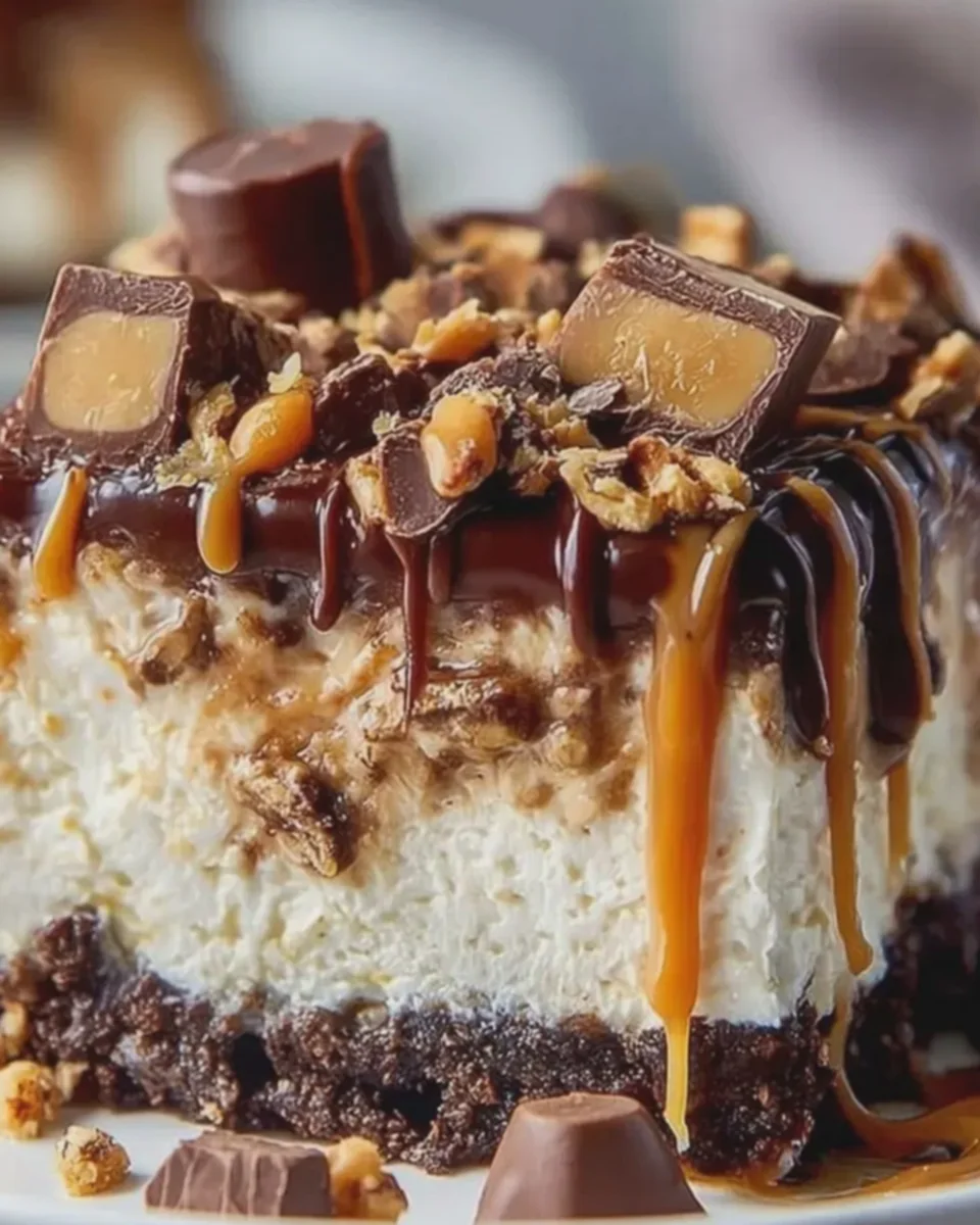 Snickers Poke Cake