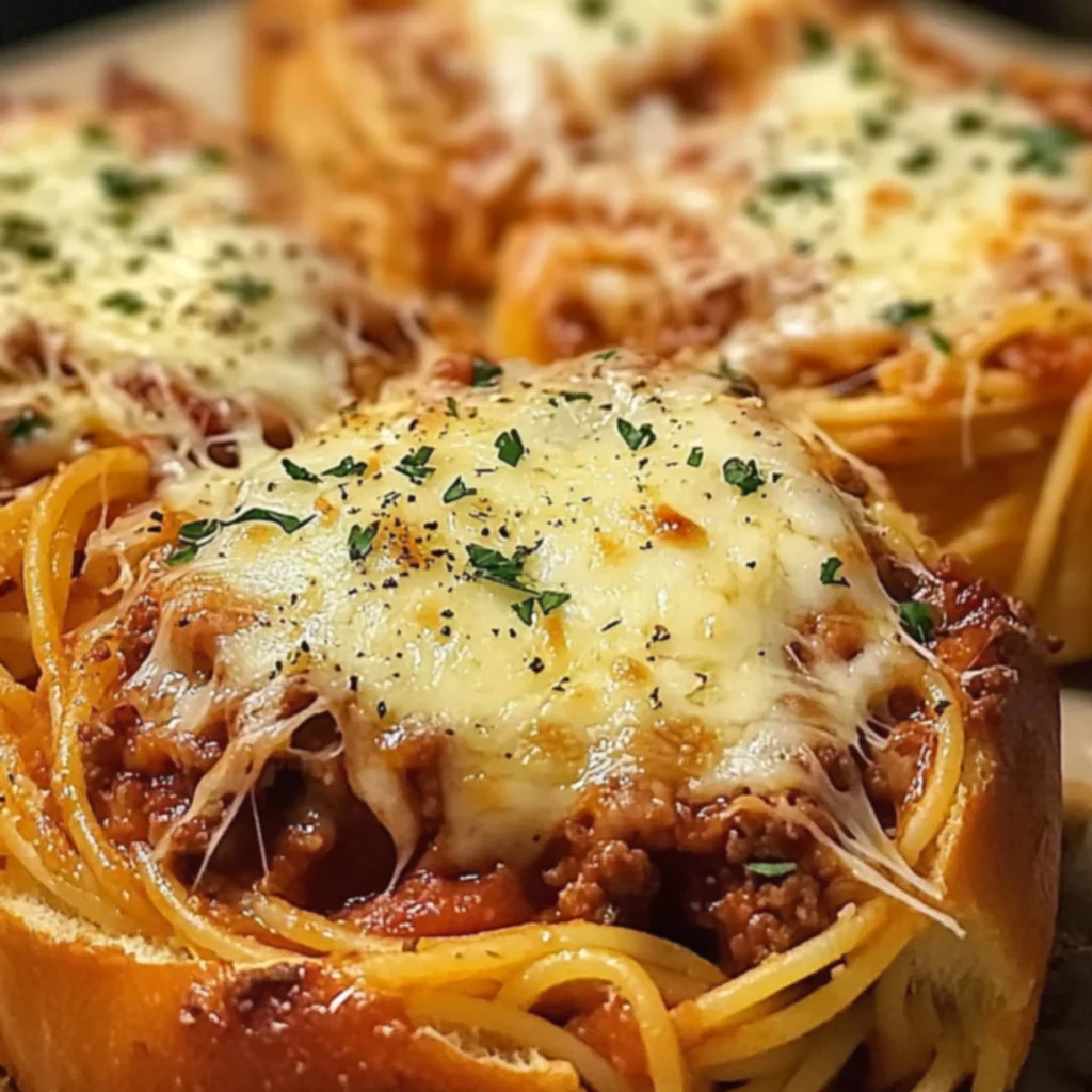 Spaghetti Garlic Bread