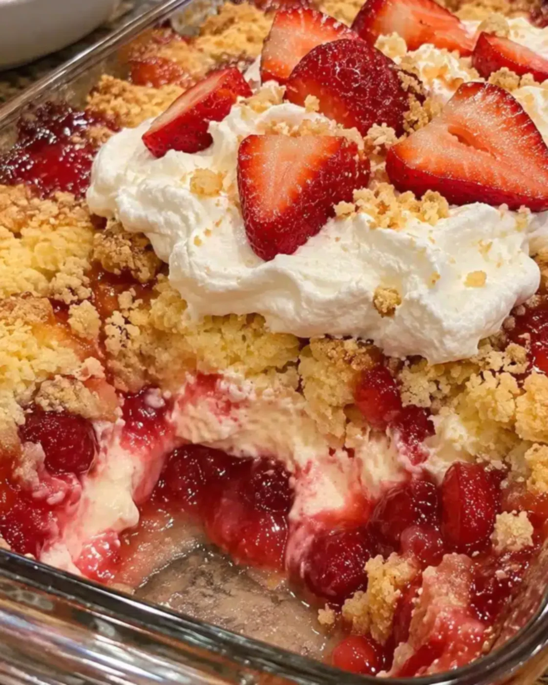 Strawberry Cheesecake Dump Cake