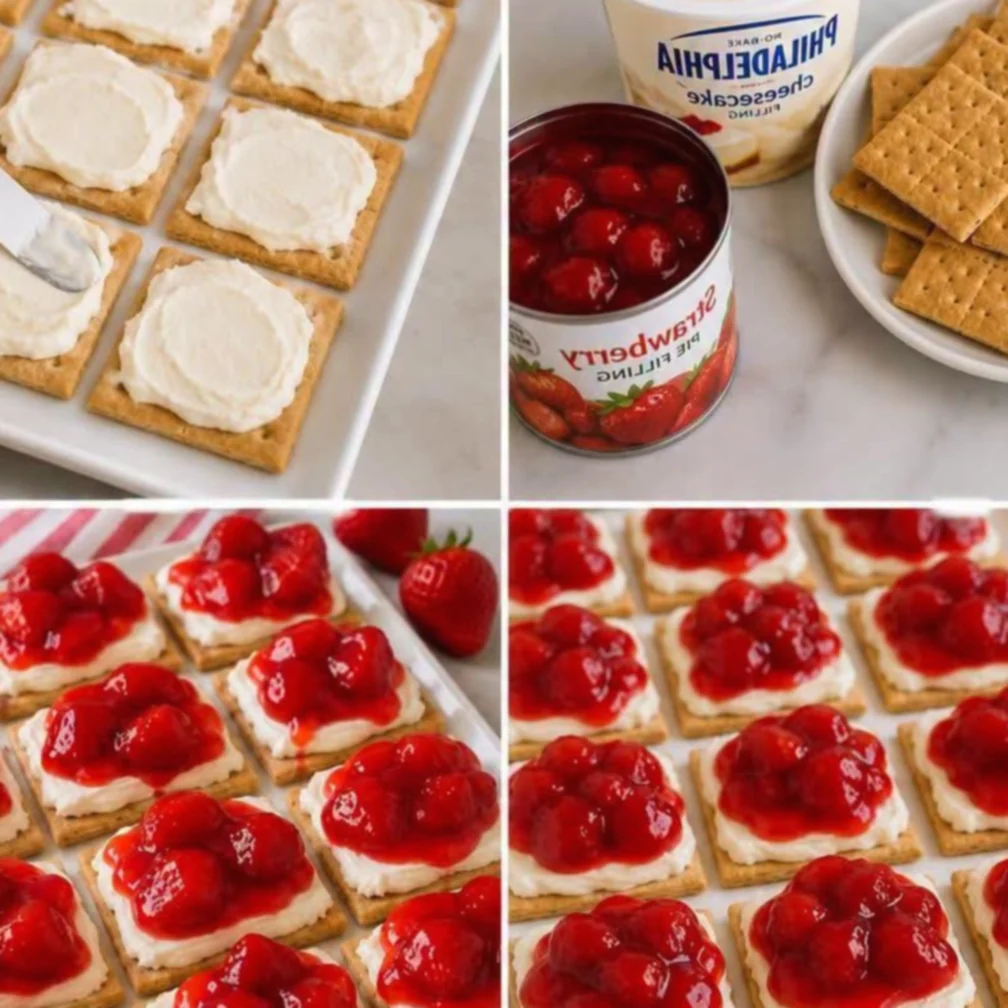 Strawberry Cheesecake Graham Bites