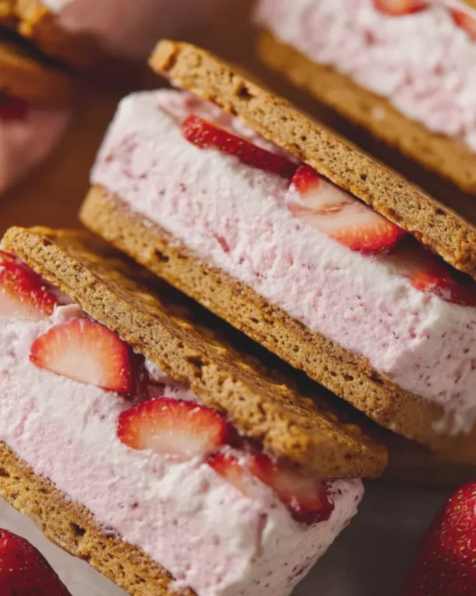 Strawberry Ice Cream Sandwiches