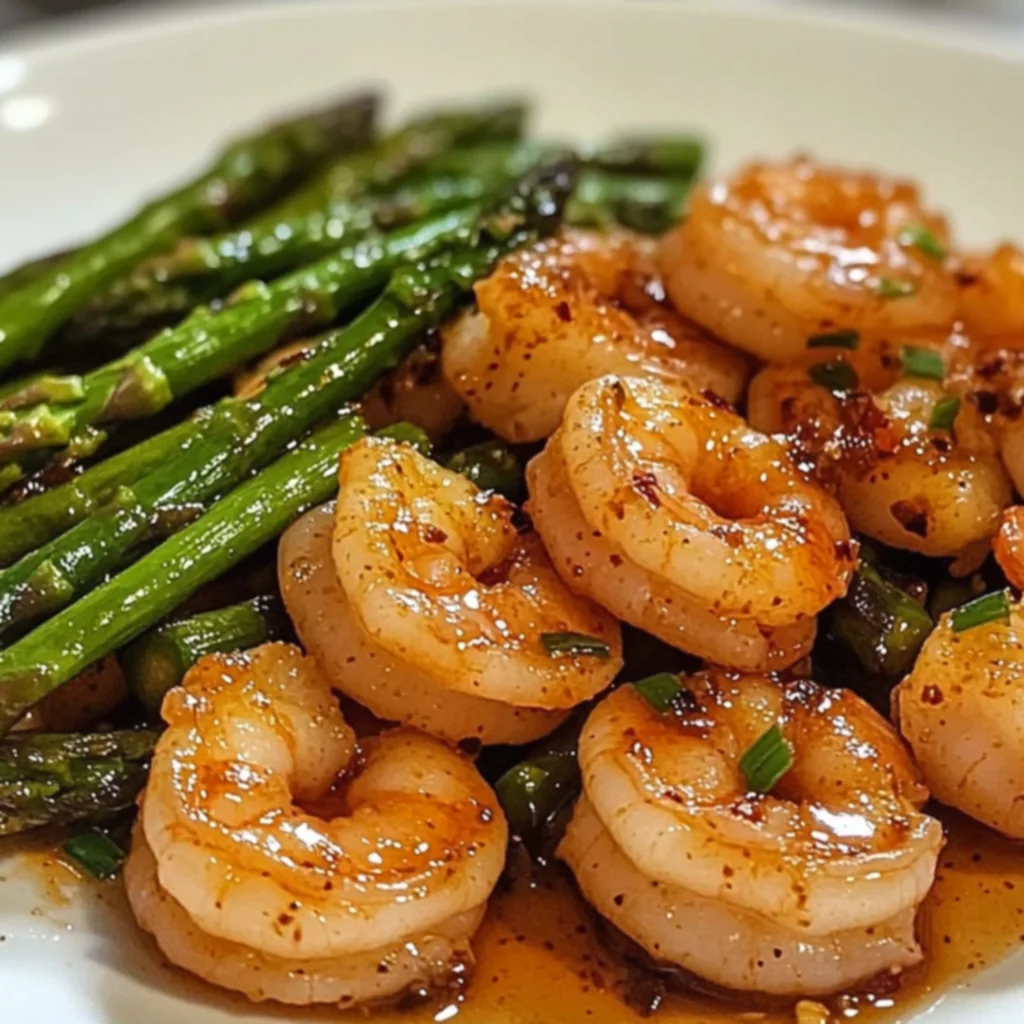 Sweet Chili Shrimp with Asparagus