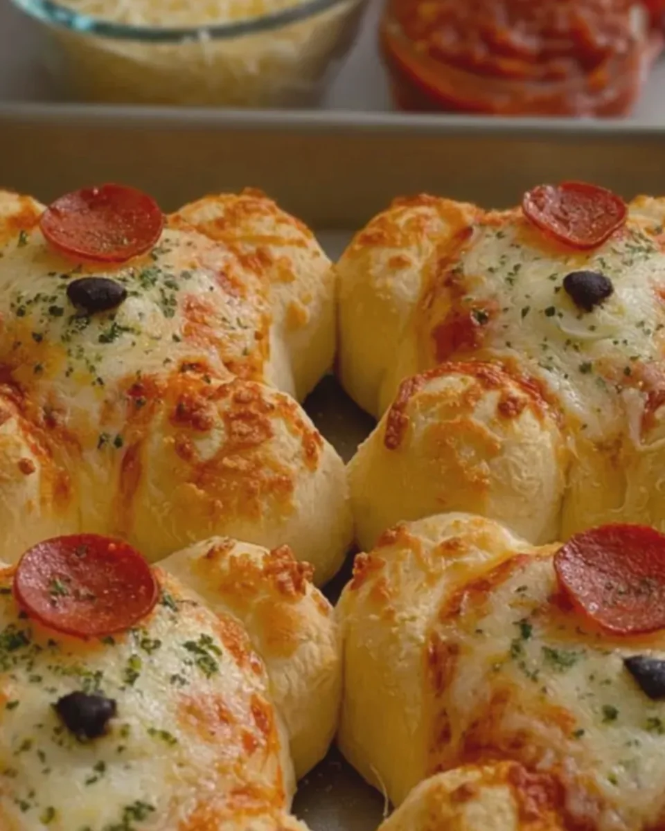 Teddy Bear Pizza Buns