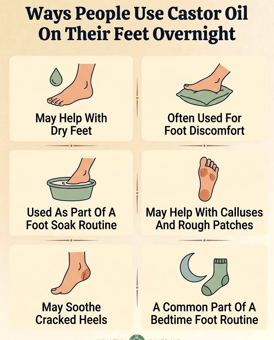 The Warm Castor Oil Sock Trick for Dry, Cracked Heels Overnight