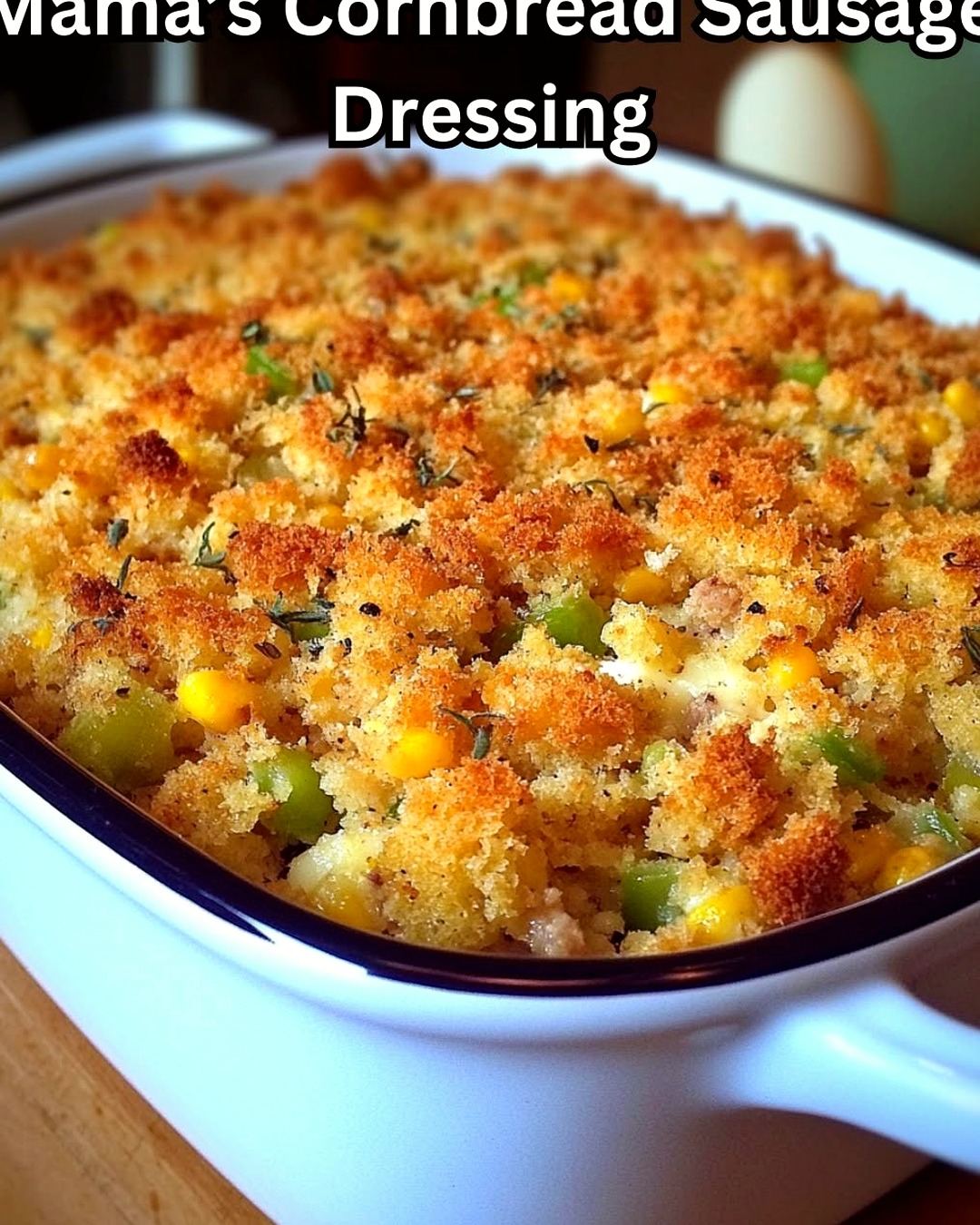 Mama’s Cornbread Sausage Dressing